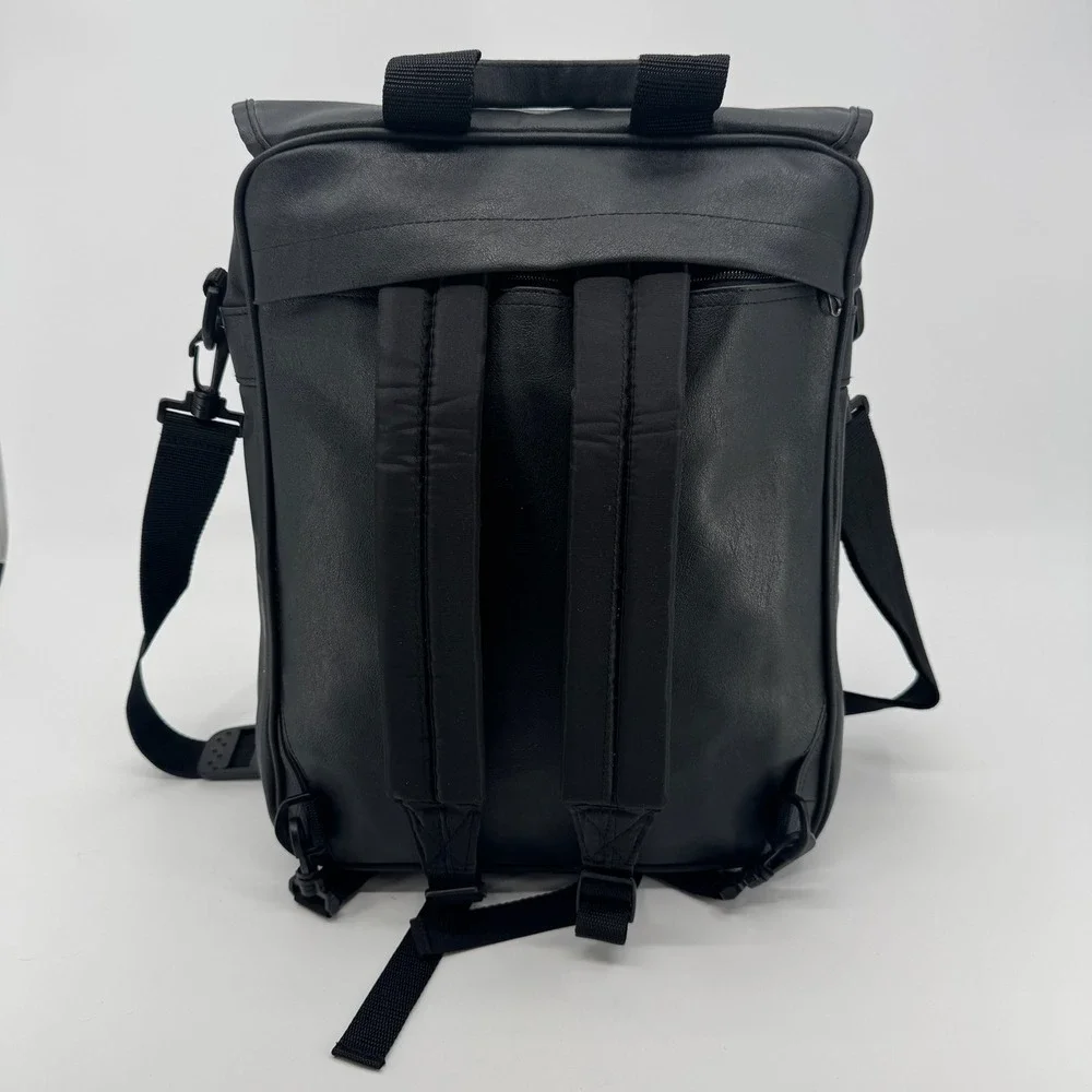 Leeds Messenger Bag Black Convertible Backpack Laptop Shoulder Bag ASQ Promo